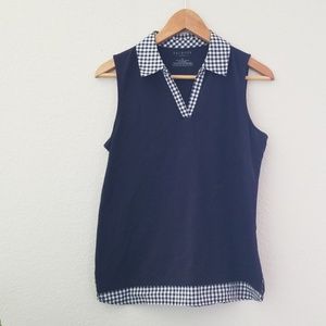 Talbots navy cotton tank